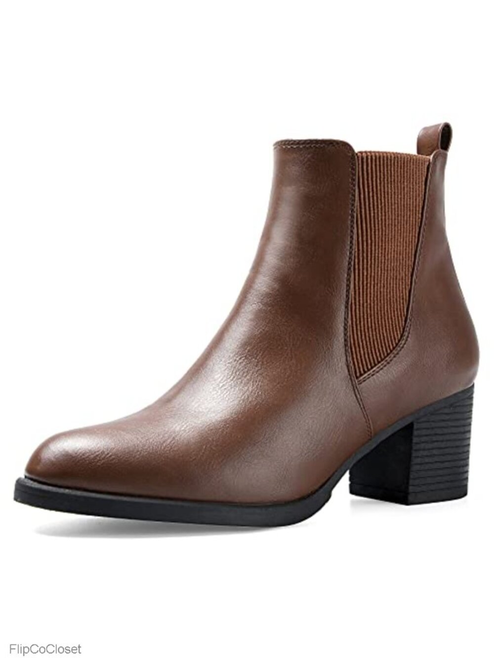 Chelsea Ankle Boots Chunky Block Heel Slip On Fall Booties
